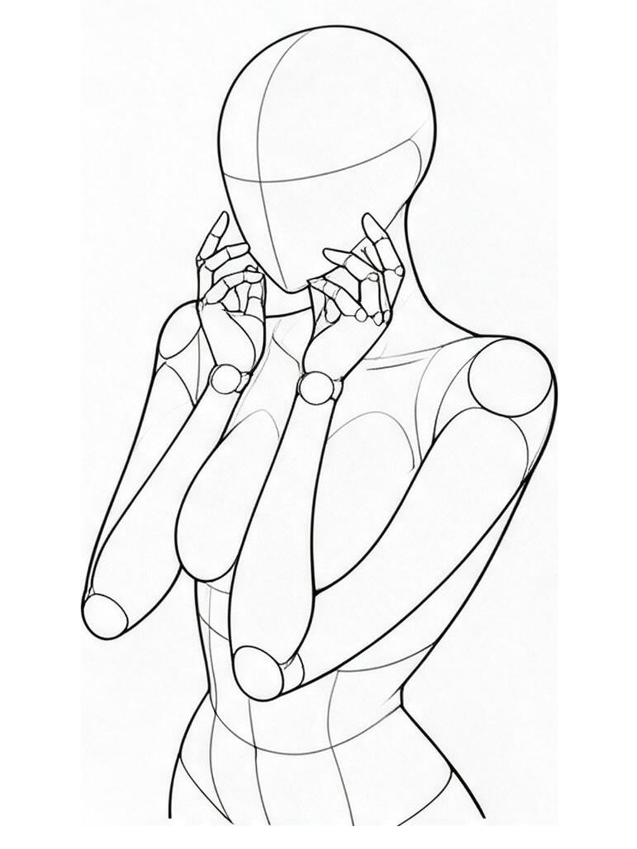 팔뚝을 세워 양옆에서 모으기 — 사선