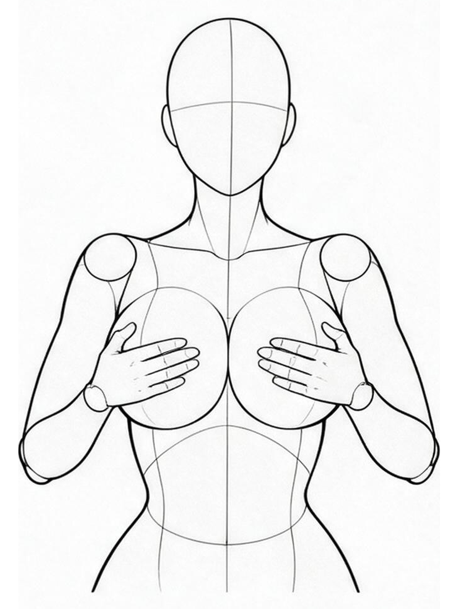 양손 가슴 위쪽에 얹어 모으기 — 정면