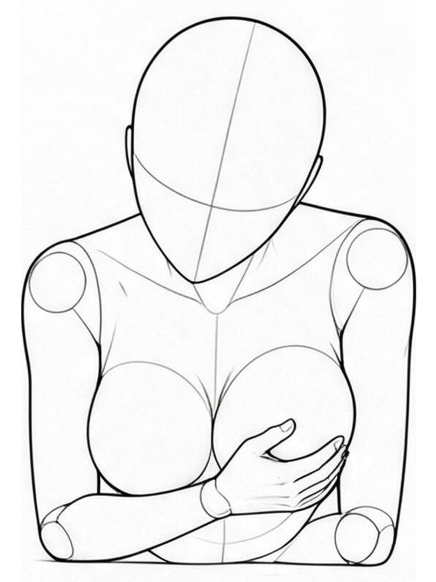 엎드려 한 손으로 가슴 받쳐 올리기 — 위에서