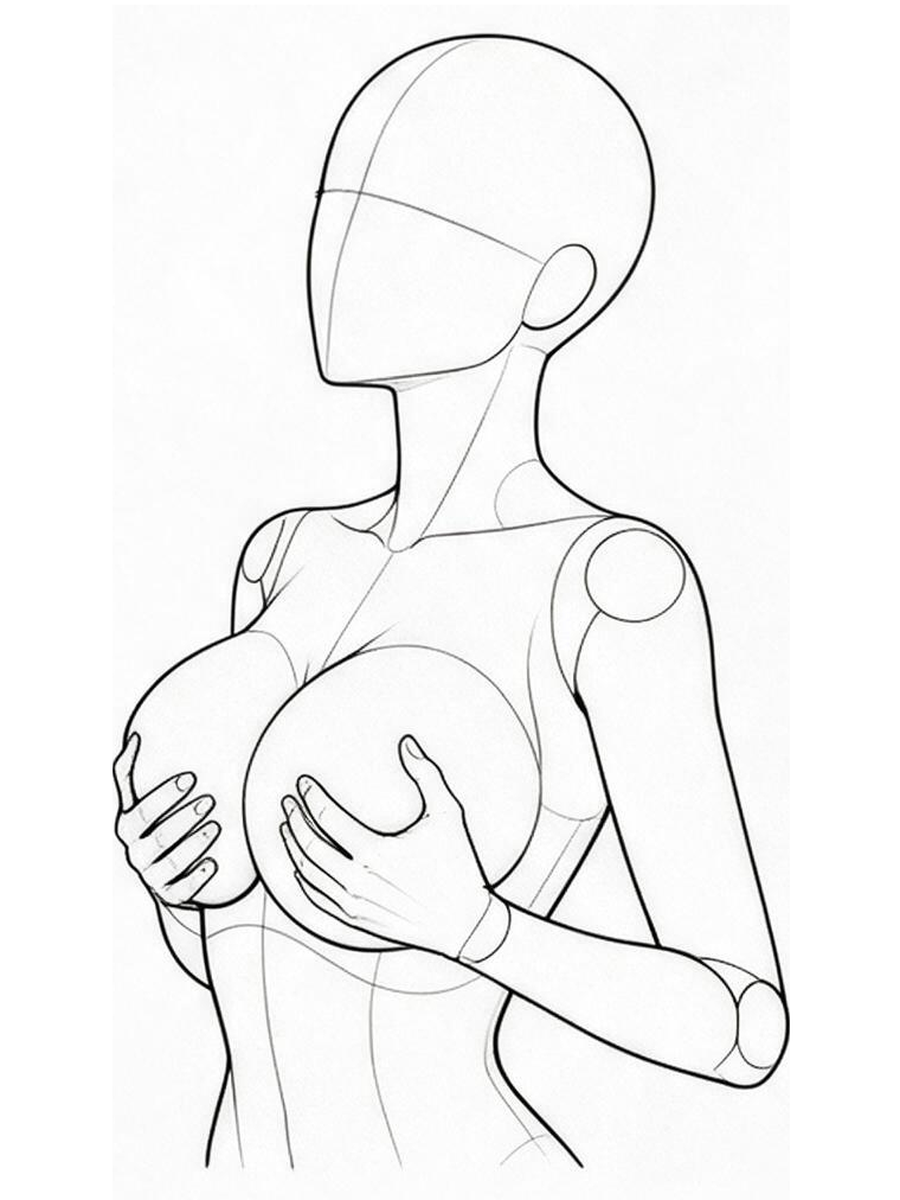 양손으로 모아 내밀기 — 사선