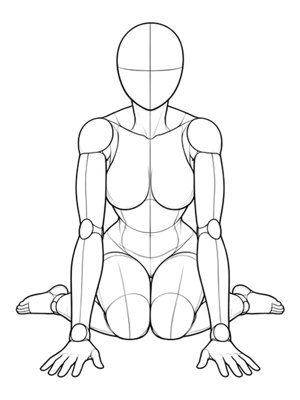 女の子座り・前に手をつく