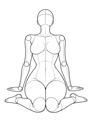 女の子座り・後ろに手をつく